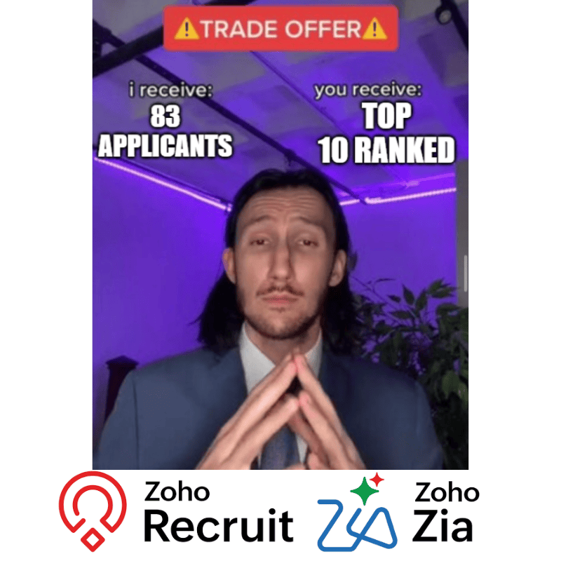 Use Zia Match in Zoho Recruit to Rank Candidates Faster